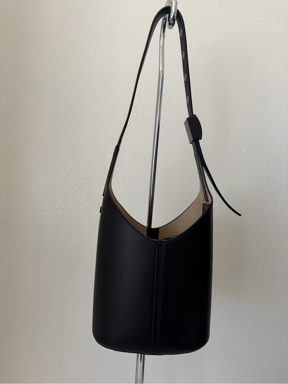 Charles & Keith Black Bucket Hobo Shoulder Bag